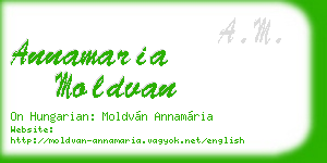 annamaria moldvan business card